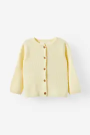 [Cotton On Kids] Cotton On Kids - Organic Knit Cardigan - Lemon squash NEWBRN LEMON SQUASH