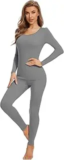 [WiWi] Thermal Underwear Set for Women Long Johns Sets Soft Base Layer Pajama Thermals Warm Top & Bottom S-XXL