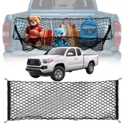 For Toyota Tacoma Rear Truck Bed Cargo Net Elastic Storage Mesh Adjustable &Hook