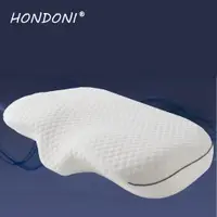 在飛比找PChome24h購物優惠-HONDONI 人體工學4D蝶型記憶護頸止鼾枕 (美型白)Z