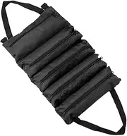 Perfk Roll up Tool Bag Rollable Carrying Toolbag Storage Case Carrier Tote Hanging Bucket Motorcycle Tool Roll Bag for Dad Men