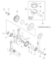 Polaris Cylinder Bearing, Genuine OEM Part 3514569, Qty 1