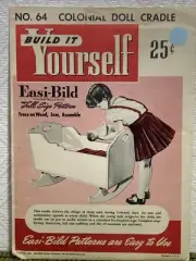 Vintage Easi-Bild Woodworking Pattern Full Size Colonial Doll Cradle