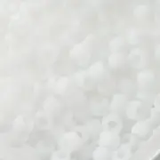 8/0 TOHO ROUND Opaque Frosted White Seed Bead (8g)