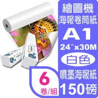 在飛比找PChome24h購物優惠-彩之舞 150g (A1) 6卷/組 高彩噴墨海報紙-防水 