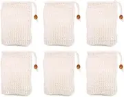 Generic 6 Pieces of Soap Bag Holder Soap Foam Network Bag for Bathroom Foam and Dry