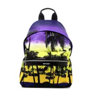 palm tree print backpack One size Black