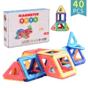 40pcs 3d Diy Magnetic-toys Bricks Building Blocks Tiles Kids Children Educational