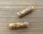 YELLOW JASPER ORGONE SINGLE TERMINATED GEMSTONE CRYSTAL PENCIL POINT (ONE)