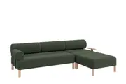 DD Cailloux 3 Seater L Shape Fabric Breakout Sofa with 1 Armrest & 1 Table
