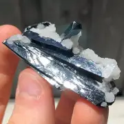 5.7cm Ilvaite Crystal Cluster with Quartz and Calcite from Dalnegorsk, Russia