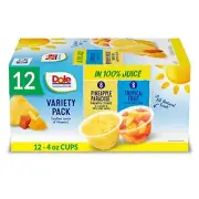 Dole Fruit Bowls Pineapple Tidbits & Tropical Fruit in 100% Juice Back To Sch...