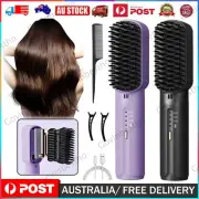 Portable Cordless Mini Hair Straightening Comb Cordless Hair Straightener Brush