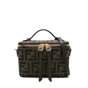 [Fendi] Fendi Vanity FF-pattern Top-handle Mini Bag ONE SIZE BROWN