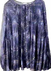 Vince Blouse Top Womens XXL Sheer Floral Pleated Dark Romantic Oversized $375NWT