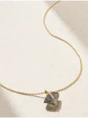 [Melissa Joy Manning] Melissa Joy Manning - 14-karat Recycled Gold, Labradorite And Herkimer Diamond Necklace - Purple - One size One size Purple