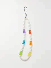 [CRYSTAL HAZE JEWELRY] CRYSTAL HAZE JEWELRY - Juanita Pearl And Resin Phone Strap - White - One size One size White