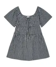 Ganni Ganni Checkered Pattern Dress EU44 egret