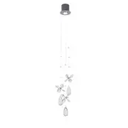 Telbix Lighting Paradis Stainless Steel Crystal 1LT Pendant Light - Chrome / Clear