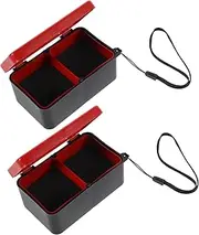 2pcs Fishing Red Worm Box Bait Storage Cases Insulated Fishing Bucket Worm Containers Insulated Bait Bucket Portable Tackle Boxes Fish Container Orange Plastic