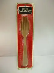 VTG NEVCO Salad Set Fork & Spoon Serving Set US Industries NIP Retro