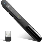 Wireless Presenter Remote Control, Portable PPT Clicker with Infrared Electronic Pen, Computer Volume Control, for Classroom Office