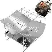 Camping Wood Stove - Portable Wood Stove - Portable Lightweight Foldable Grill for Hiking Fishing Backpacking Family Picnics Outdoor Cooking Activities