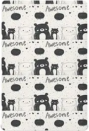 Fitted Crib Sheets for Boys Girls Soft Breathable Baby Sheet Set for Cribs and Toddler Beds 39x27in Parents' Day Bear Family
