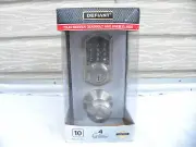Castle Satin Nickel Electronic Single Cylinder Keypad Deadbolt w/ Hartford Knob