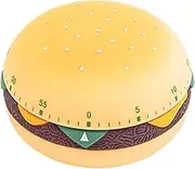 Alipis Timer Burger Shape Timing Tool Baking Time Reminder Tools for Kids Clock Time Keeper Clock Mechanic Tools Baking Timing Tool Plastic Student Hamburger Mechanical