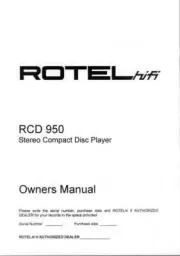 Rotel RCD-950 CD Player Owners Manual