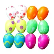 12 Pieces Empty Easter Eggs Easter Basket Stuffers Printed Fillable Easter Eggs