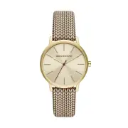 Armani Exchange Three-Hand Brown Leather Watch AX5594
