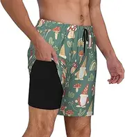 [AFHYZY] Men Swim Trunks Short 7 Inch Funny Bathing Suits Quick Dry Board Shorts