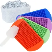 Mini Ice Cube Trays for Freezer with Bin and Scoop, 4 Pack 640 Small Nugget Ice