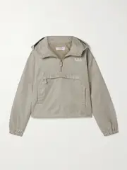 [Sporty & Rich] Sporty & Rich - Devi Hooded Shell Jacket - Mushroom - large large Neutrals