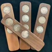 40th Birthday Gift Present Hardwood Two Up Game set 1985 Australian penny two-up