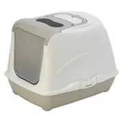 Moderna Hooded Flip Cat Litter Box- Grey