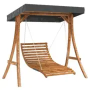 Canopy Swing Bench Outdoor Garden Patio Lounge Daybed Seater Chair Wood Timber