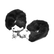 Fetish Pleasure Fluffy Hand Cuffs BLK