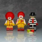 Custom Lego Ronald McDonald & Hamburglar (Set Of 3), Ships Free!
