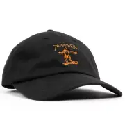 Thrasher Gonz Logo Old Timer Strapback Hat, Black/Orange, One Size