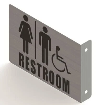 Restroom ACCESSIBLE Projection Sign-ACCESSIBLE Restroom 3D Sign -REF24-1027