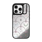 iPhone 16 Pro Mirror Ring Stand Case MagSafe Compatible Ballerina Pattern