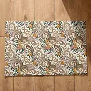 CEVAN Back Door Mats Indoor Funny Front Of Refrigerator Retro Art Foot Kitchen Soft Flannel Surface, Customizable Design, Non-Slip Doormats 45x75cm