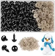 Xarchy 150PCS 6mm Safety Eyes for Crochet, Safety Eyes with Washers for Amigurumi Crafts Stuffed Animals Crochet Doll Making, Black