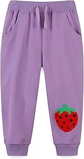 [Mud Kingdom] Little Boys Girls Christmas Sweatpants Elastic Waist Joggers Embroidered Pattern Sweat Pants with Pockets