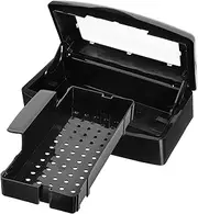 DRESSOOS Nail Art Tool Sterilizer Tray Box for Manicure Tools Portable Storage for Tweezers and Nail Clippers for Salons and Use Transparent Design for Easy Access