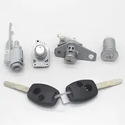 Ignition Switch Door Lock Barrel Trunk Lock Fuel Cap Lock 2-Button Keys, for Civic, 2006-2008(4PCS)
