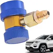 R134a Refrigerant Adapter - 1/4" Flares Automotive Refrigerant Adapter | Quick Adjustable High Low Pressure Fittings for Automotive